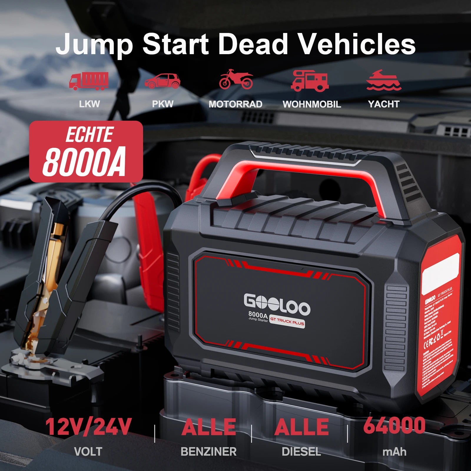 GOOLOO GT-Truck Plus  Starthilfe Powerbank 8000A