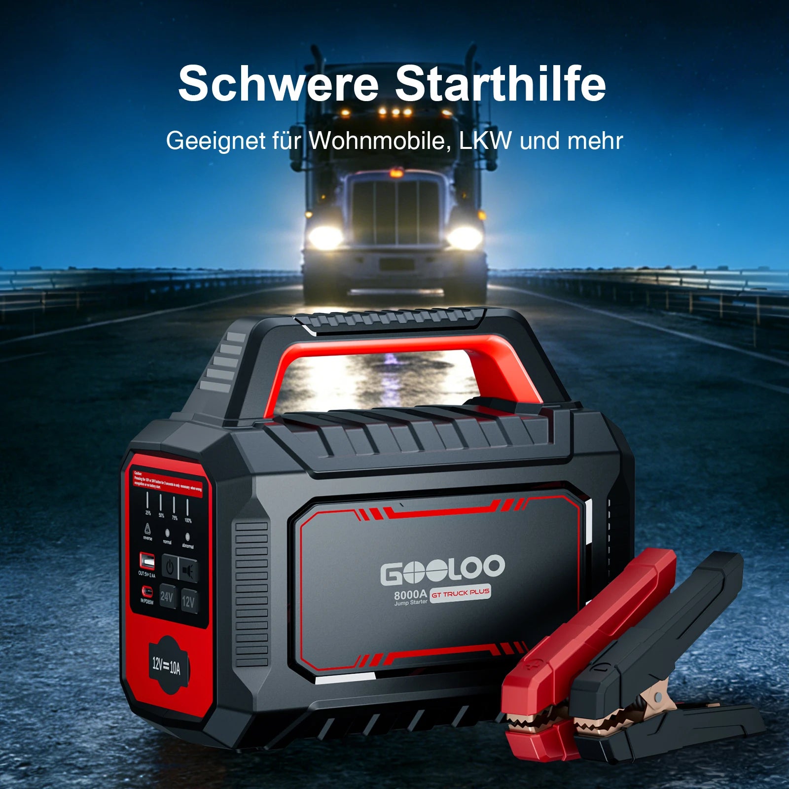 GOOLOO GT-Truck Plus  Starthilfe Powerbank 8000A