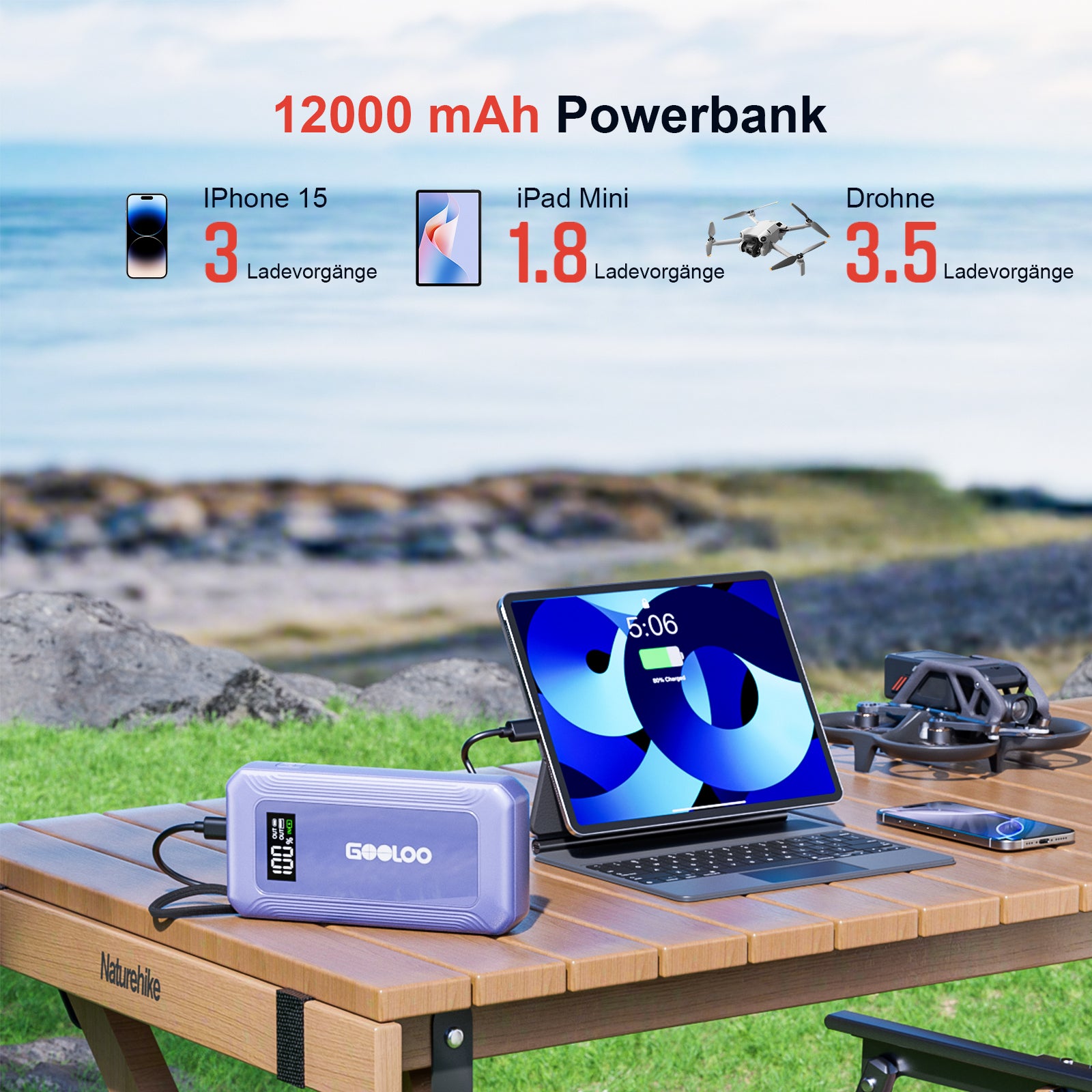 GOOLOO G7 Starthilfe Powerbank