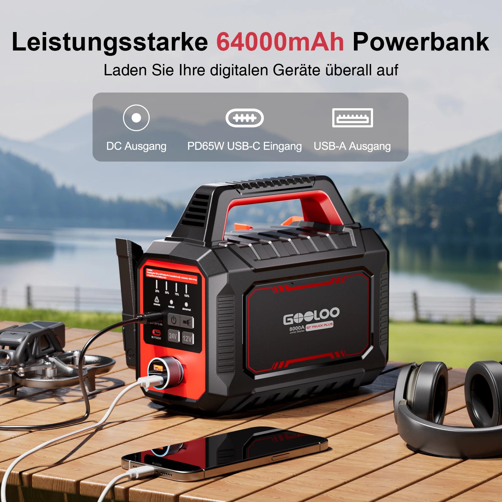 GOOLOO GT-Truck Plus  Starthilfe Powerbank 8000A