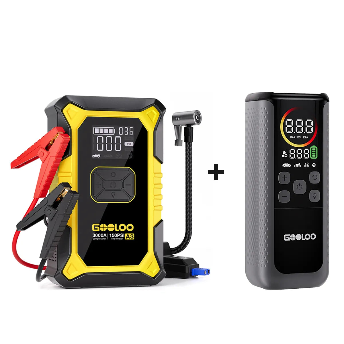 GOOLOO A3 Starthilfe Powerbank mit Luftkompressor 3000A