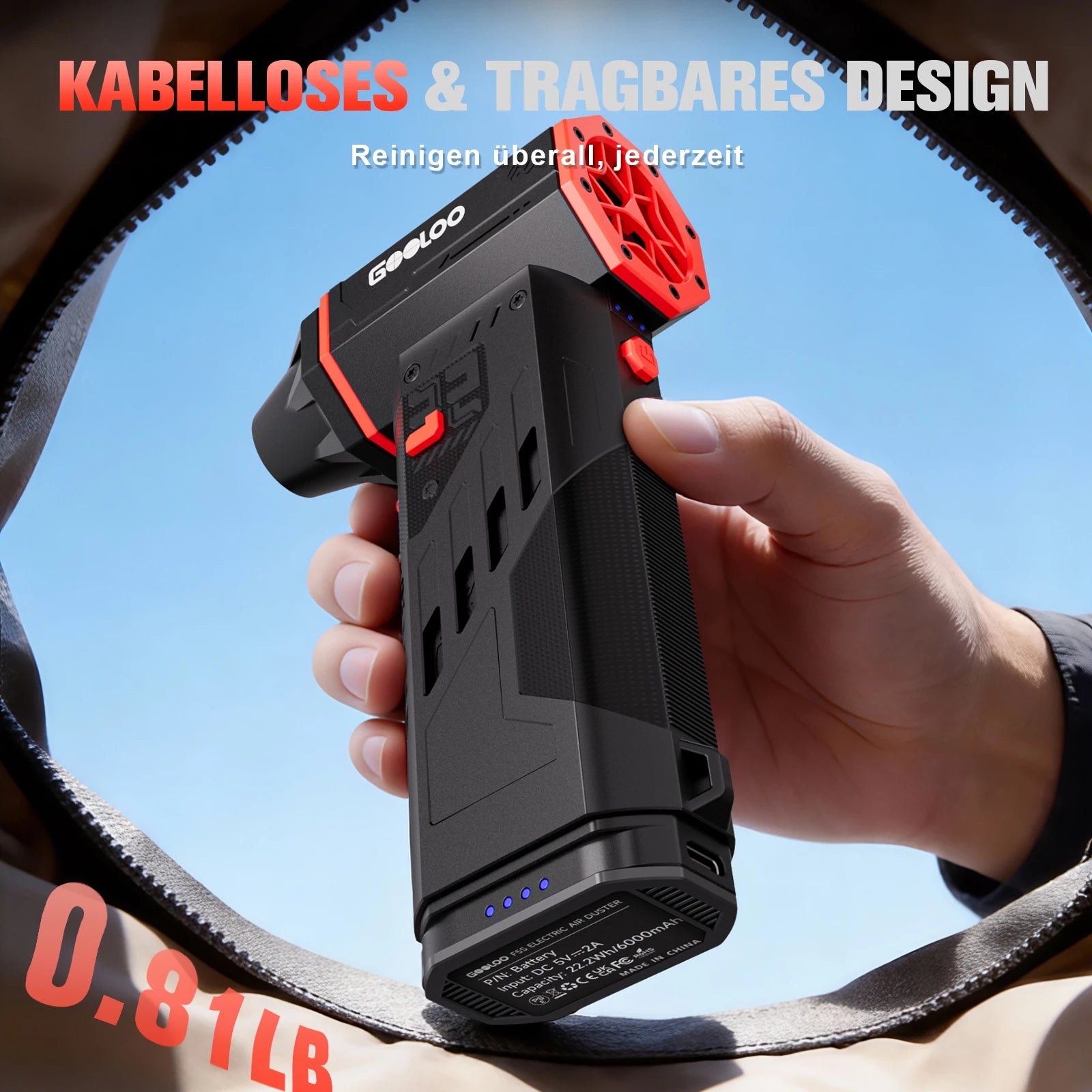 GOOLOO F5S Elektrische Staubgebläse