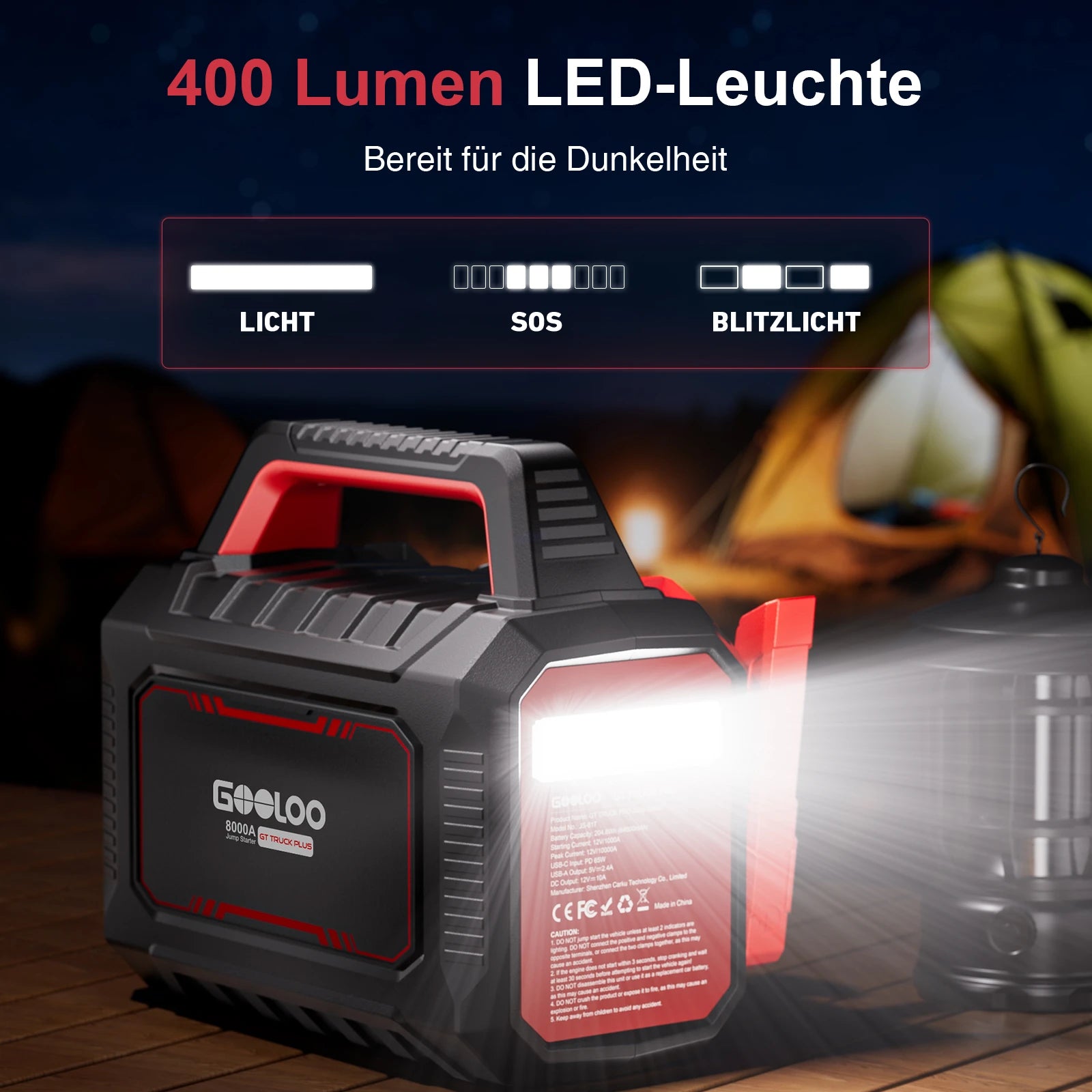 GOOLOO GT-Truck Plus  Starthilfe Powerbank 8000A