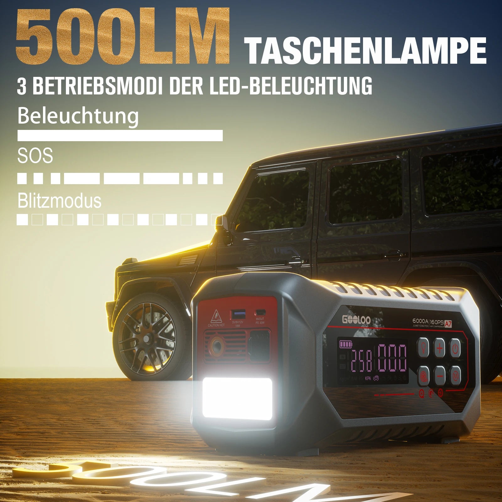 GOOLOO A7 Starthilfe Powerbank + F3 Elektrische Staubgebläse