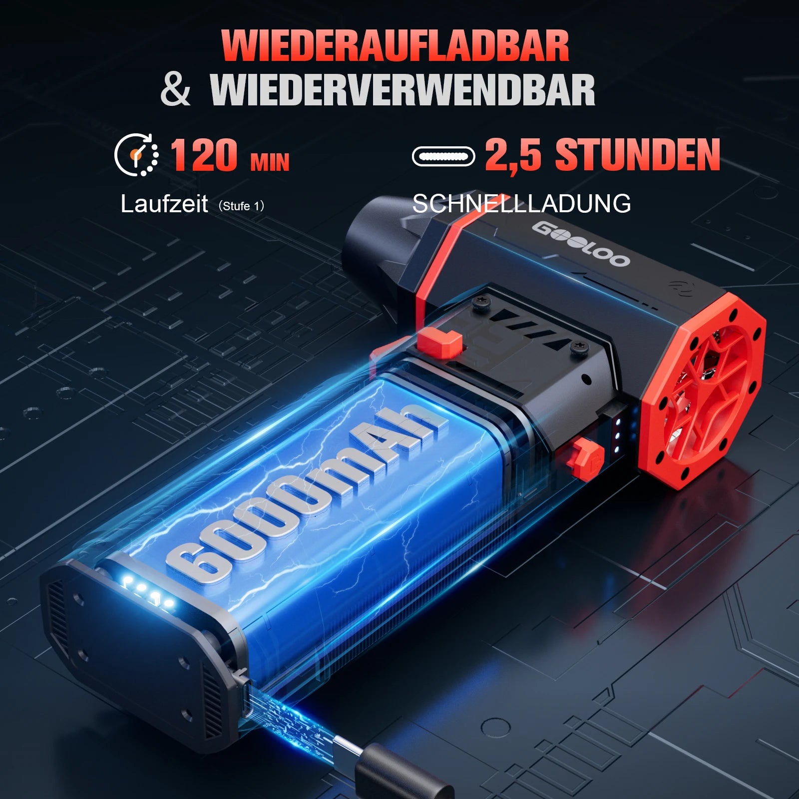 GOOLOO F5S Elektrische Staubgebläse