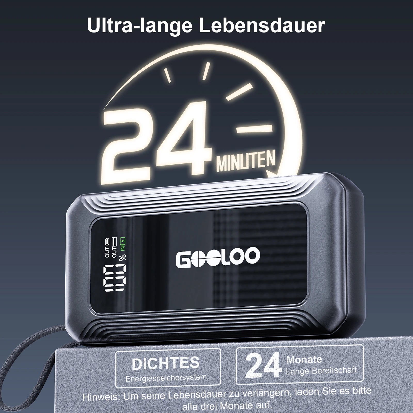 GOOLOO G7 Starthilfe Powerbank + GT160 Elektrische Luftpumpe