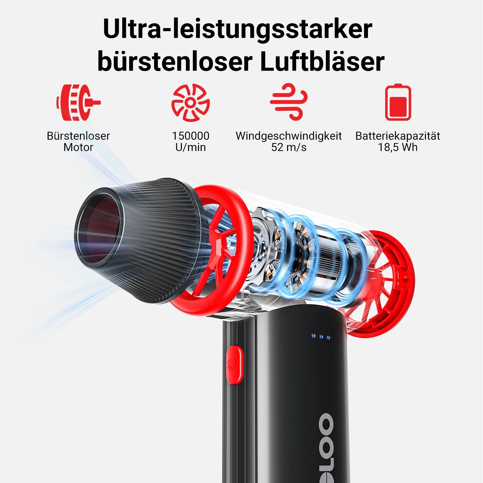 GOOLOO F3 Elektrische Staubgebläse