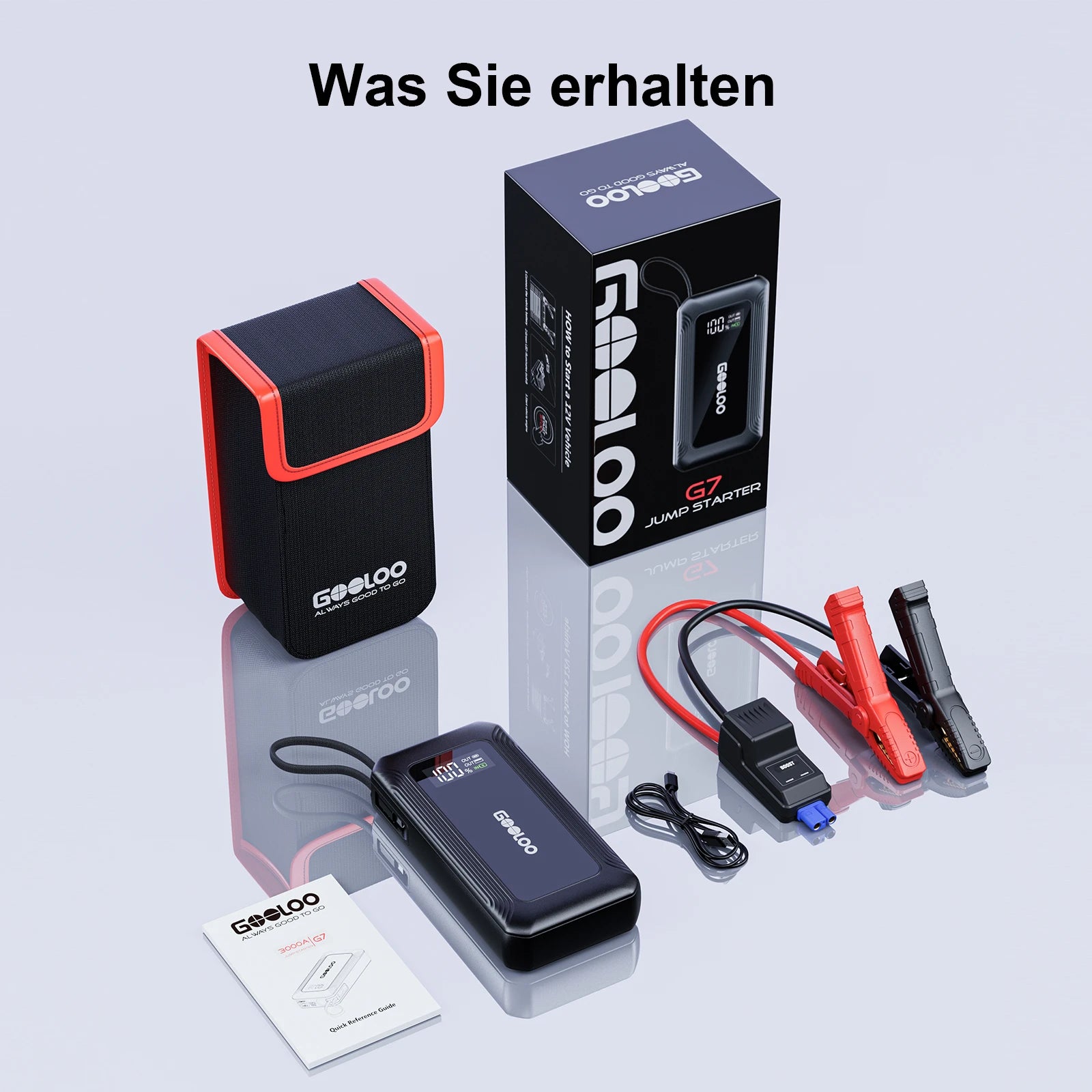GOOLOO G7 Starthilfe Powerbank + GT160 Elektrische Luftpumpe