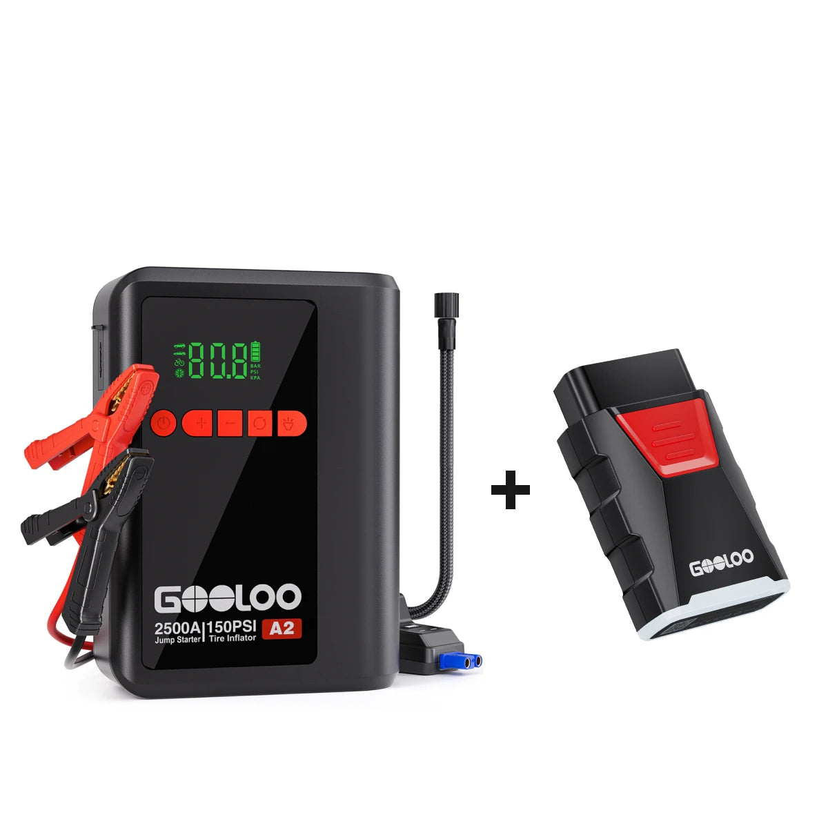 GOOLOO A2 Starthilfe Powerbank mit Luftkompressor  2500A