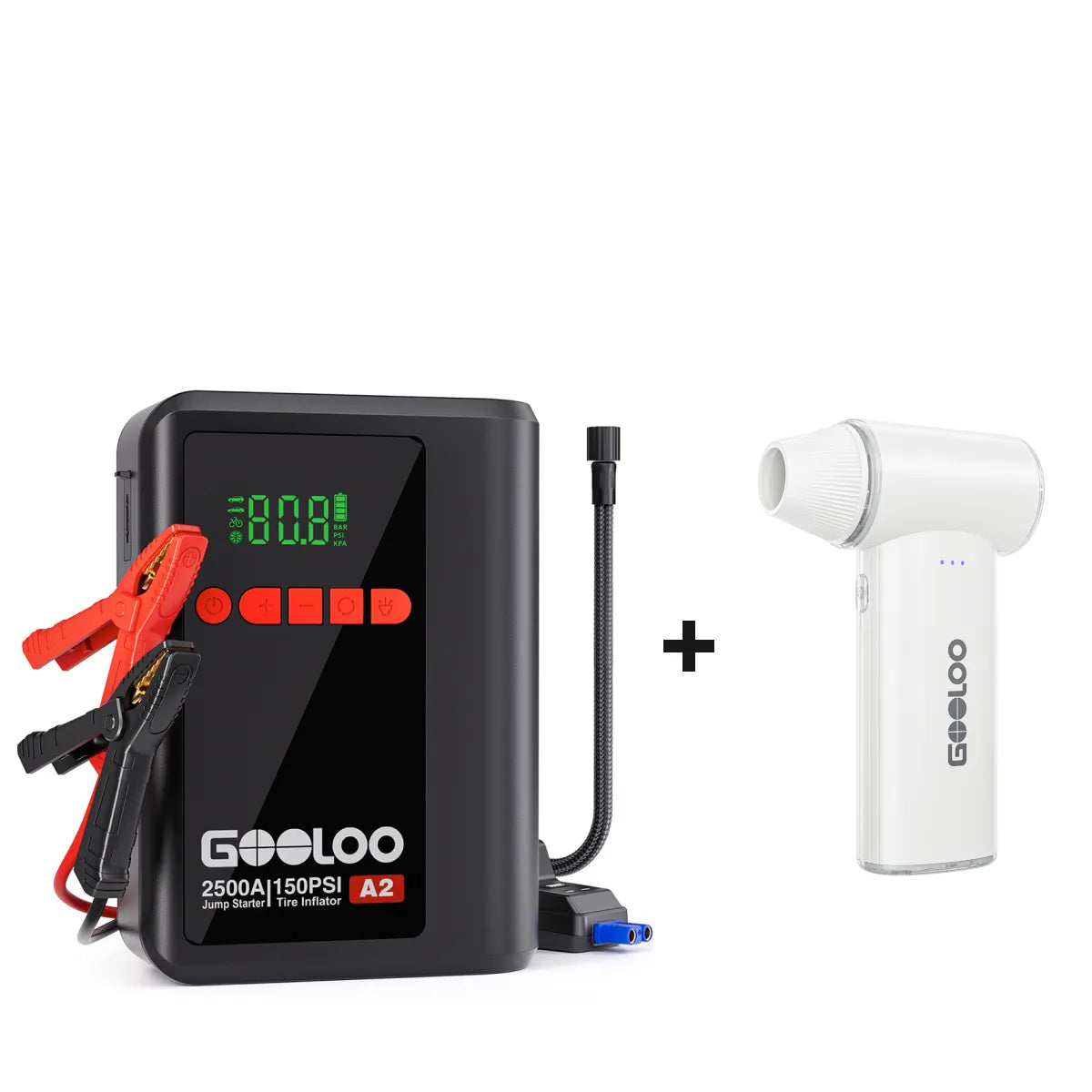 GOOLOO A2 Starthilfe Powerbank mit Luftkompressor  2500A