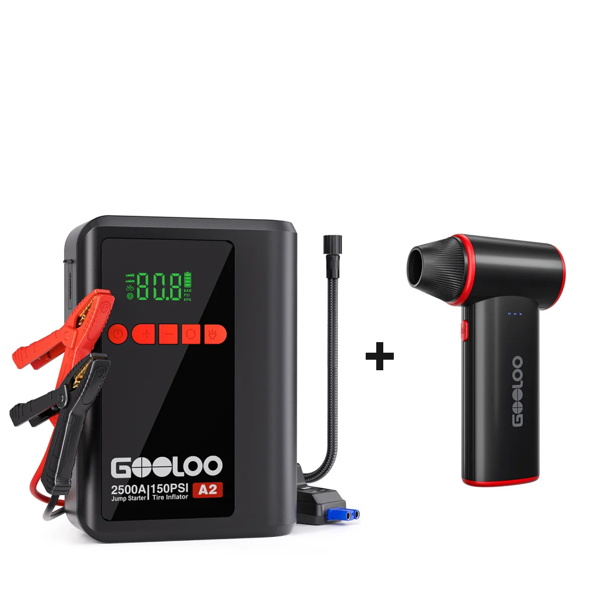 GOOLOO A2 Starthilfe Powerbank mit Luftkompressor  2500A