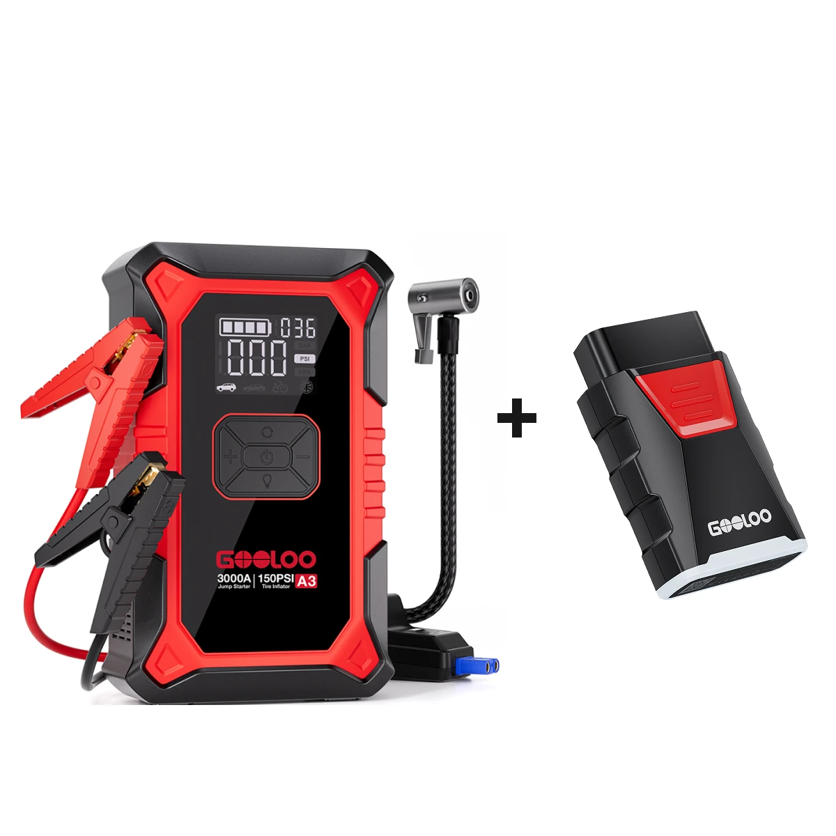 Powerbanka GOOLOO A3 Jump Starter s kompresorem 3000A