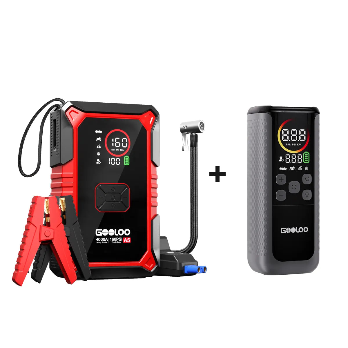 GOOLOO A5 Starthilfe Powerbank mit Luftkompressor