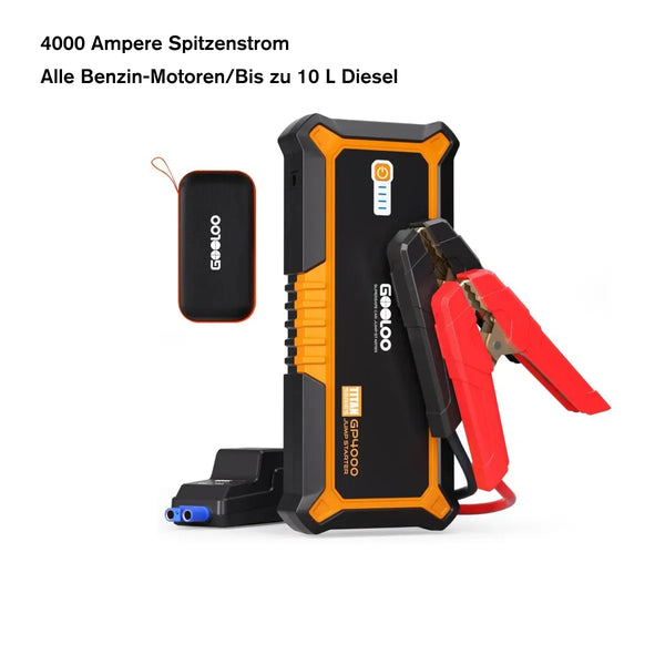 GOOLOO GP4000 Starthilfe Powerbank 4000A 12V, für 12L Benzin/10L Diesel, -20°C bis 60°C