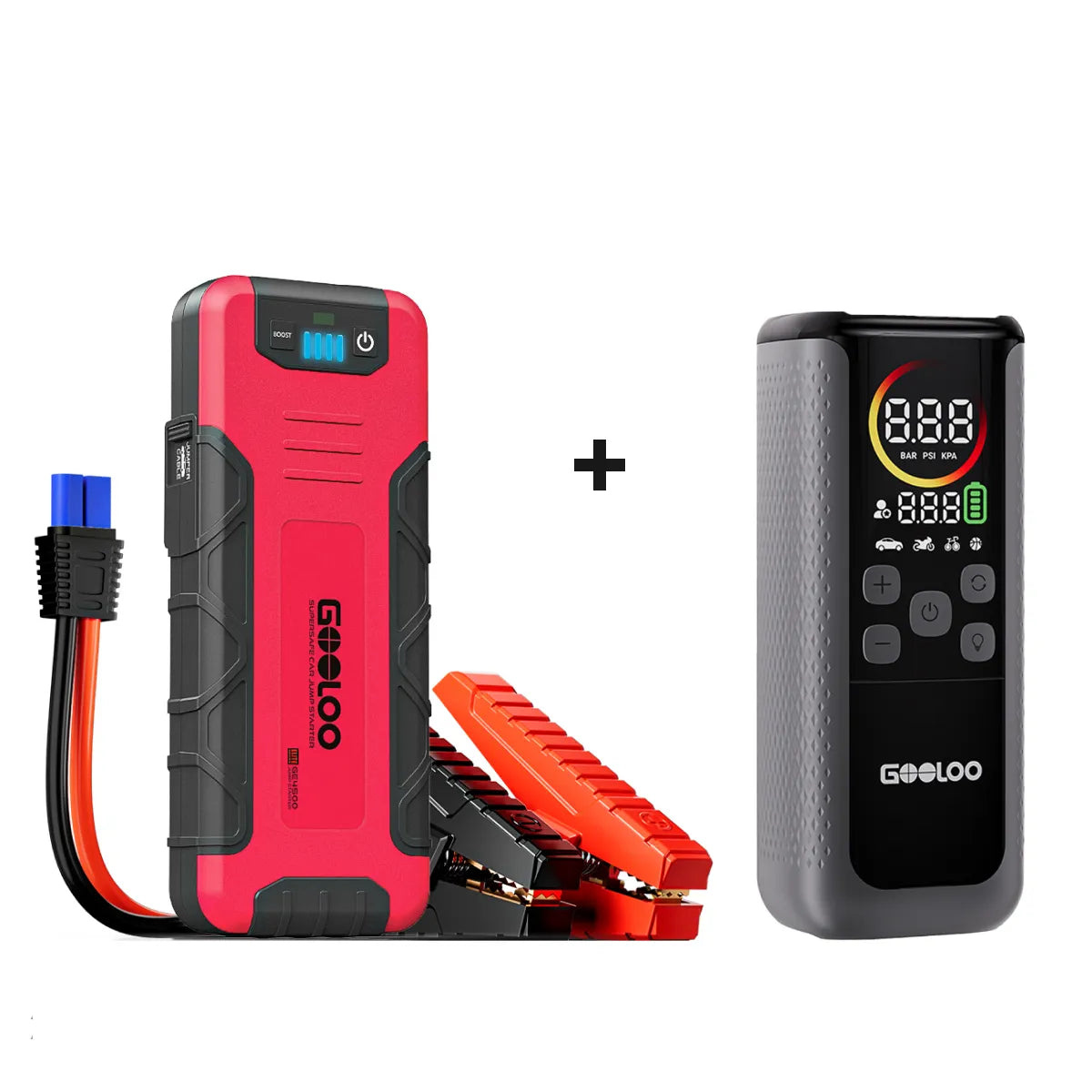GOOLOO GE4500 Starthilfe Powerbank 4500A 12V, für 10L Benzin/8L Diesel, -20°C bis 60°C