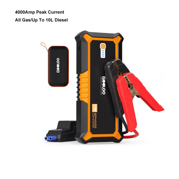 GOOLOO GP4000 Starthilfe Powerbank 4000A 12V, für 12L Benzin/10L Diesel, -20°C bis 60°C