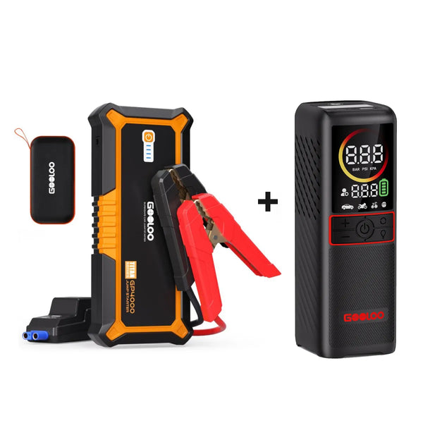 GOOLOO GP4000 Starthilfe Powerbank+GT160 Elektrische Luftpumpe