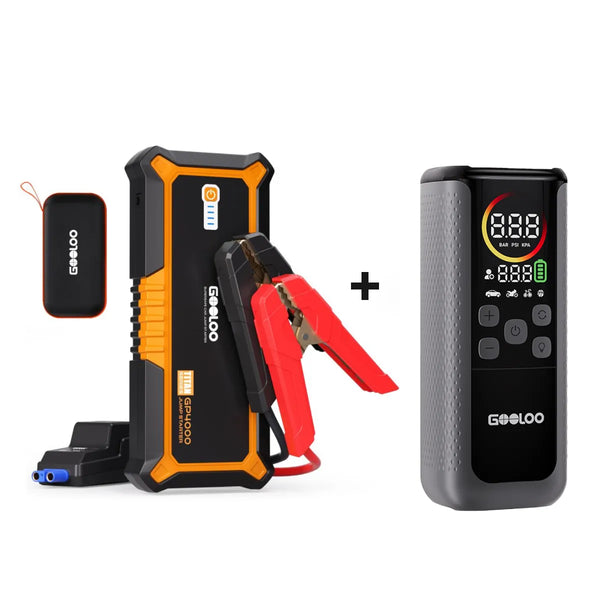 GOOLOO GP4000 Starthilfe Powerbank+GT160 DUAL Elektrische Luftpumpe