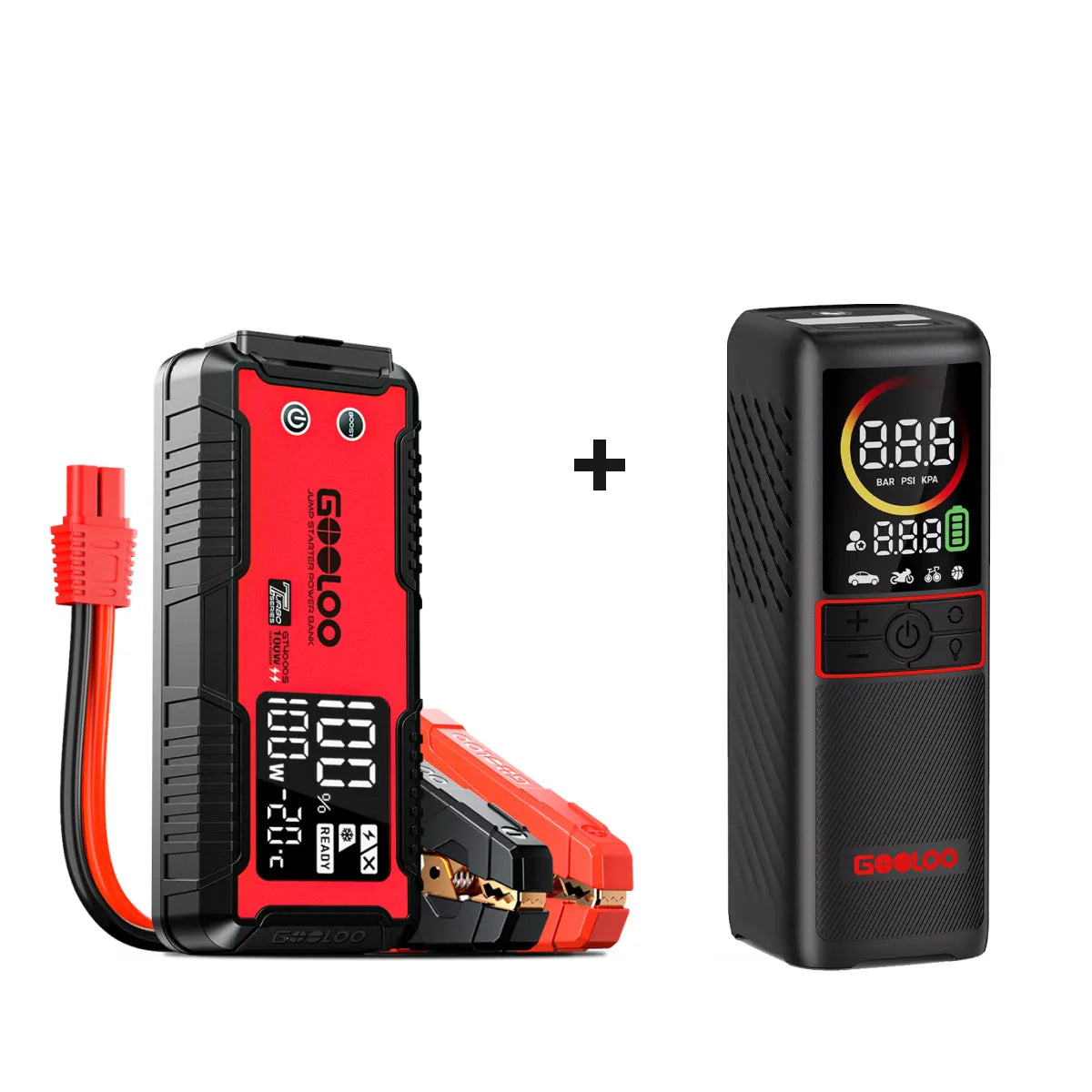 GOOLOO GT4000S  Starthilfe Powerbank 4000A 100W 12V, für 12L Benzin/10L Diesel, -20°C bis 60°C