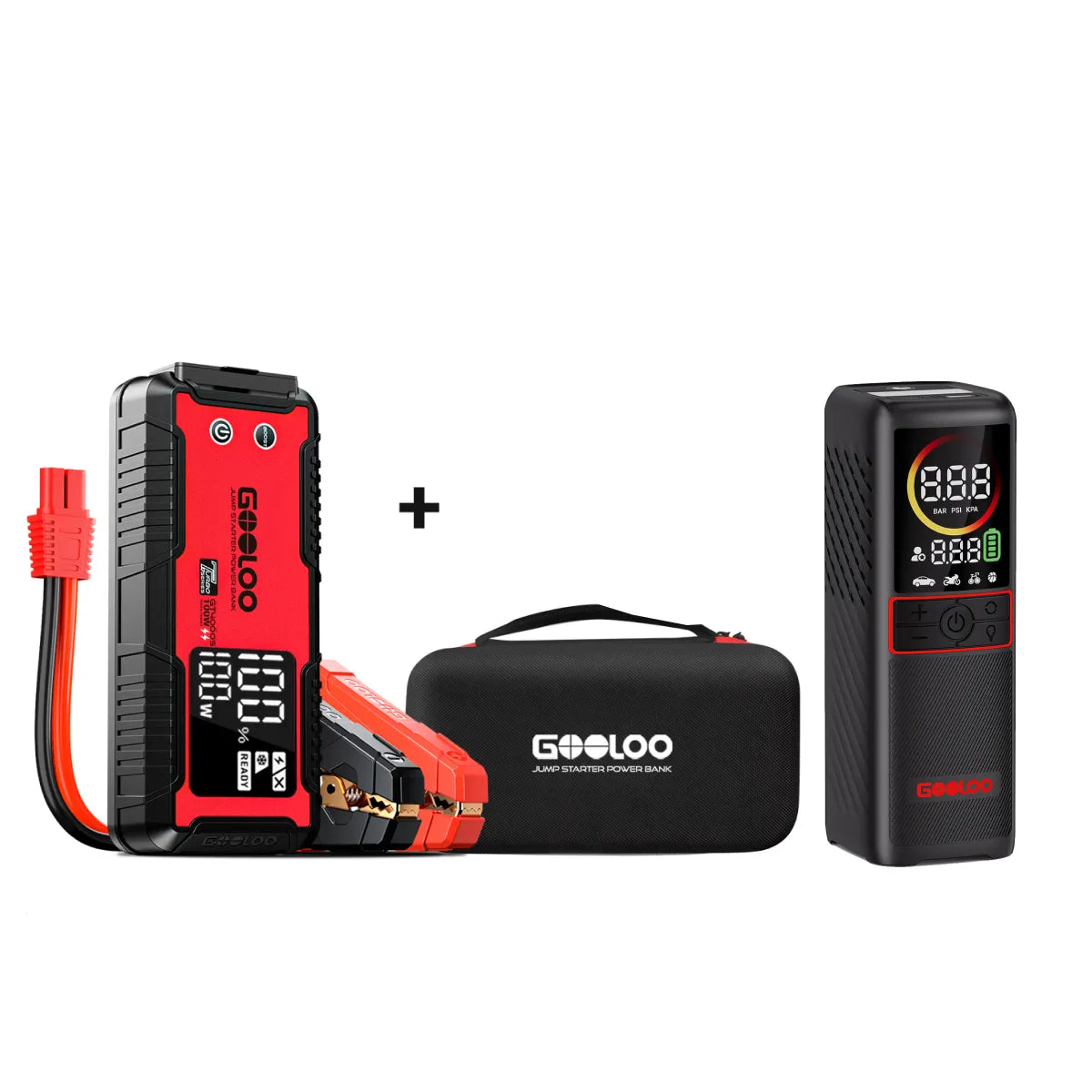 GOOLOO GT4000S  Starthilfe Powerbank 4000A 100W 12V, für 12L Benzin/10L Diesel, -20°C bis 60°C