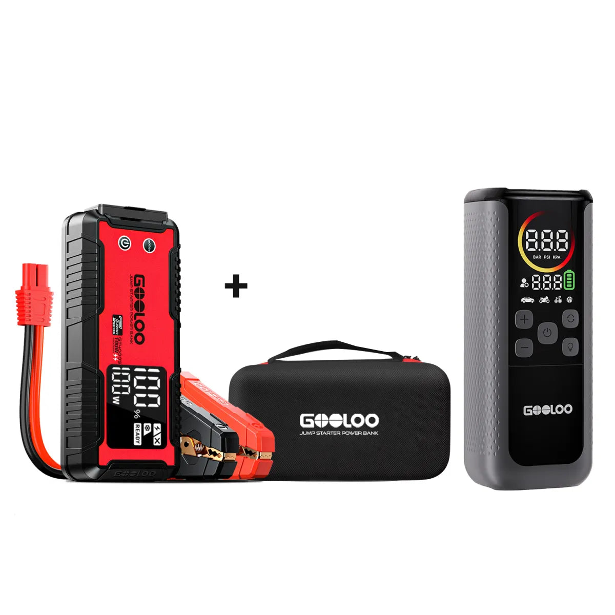 GOOLOO GT4000S  Starthilfe Powerbank 4000A 100W 12V, für 12L Benzin/10L Diesel, -20°C bis 60°C
